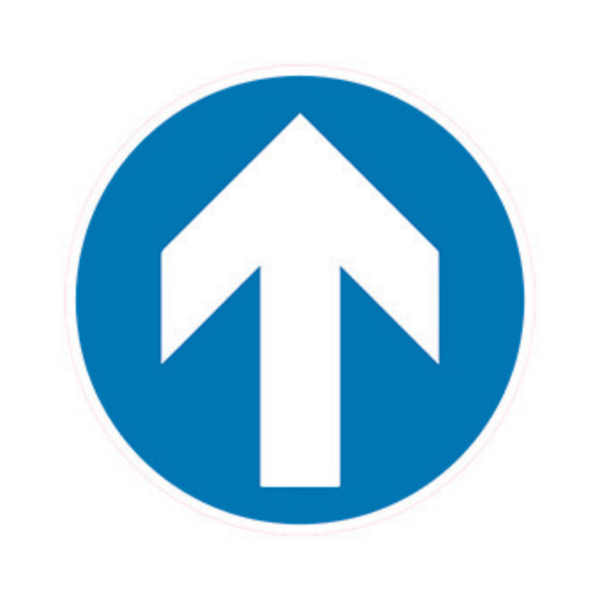 Balise PSI Dégager la piste tout droit BALI-ABS-RM116